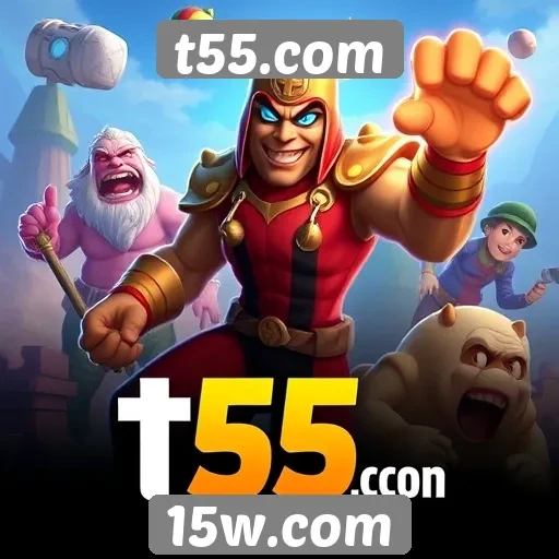 Variedade de jogos disponíveis na plataforma t55.com